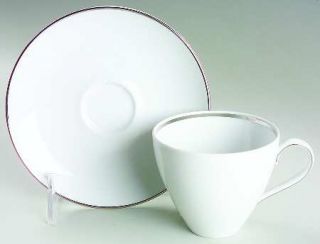 Johann Haviland Wedding Ring Flat Cup & Saucer Set, Fine China Dinnerware   All