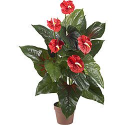 Real Touch 3 foot Anthurium Silk Plant