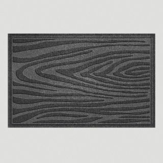Charcoal Wood Grain WaterGuard Doormat   World Market