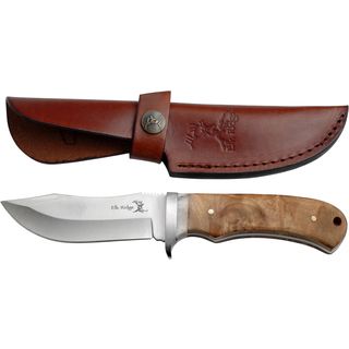 8.75 inch Elk Ridge Fixed Blade Knife With Leather Sheath (BrownBlade materials Stainless steelHandle materials WoodBlade length 3.75 inchHandle length 5 inchWeight 1 poundDimensions 9 inches long x 2 inches wide x 2 inches highBefore purchasing thi