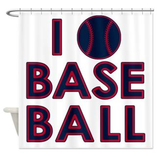  I Love Washington Baseball Shower Curtain  Use code FREECART at Checkout