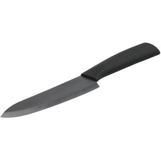 Toponeware Ceramic 6 inch Chefs Knife (ABS PlasticBlade Dimension 6 inchesNon stick surface Hander and shaper than steel; material is the second hardest material ranked after diamond, which make the it retains its sharpness about ten times longer than st