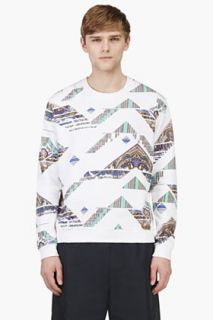 Msgm White Rococo Collage Print Sweatshirt
