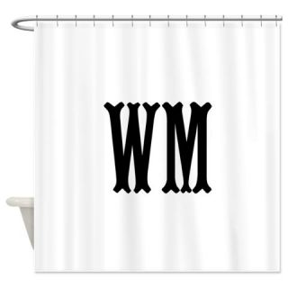  Black Initials. Customize. Shower Curtain  Use code FREECART at Checkout