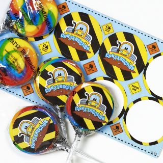 Construction Pals Small Lollipop Sticker Kit