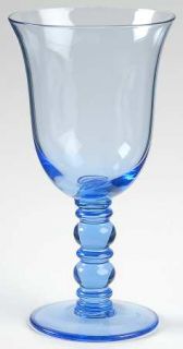 Gorham Fanfare Blue Water Goblet   Blue