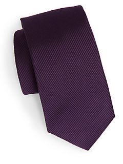 Theory Coupe Pinterley Silk Tie   Purple
