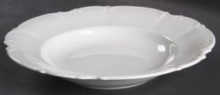 Hutschenreuther Sylvia (All White, No Trim) Rim Soup Bowl, Fine China Dinnerware