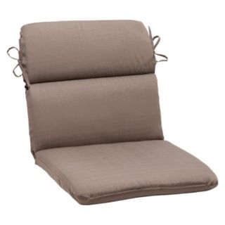 Outdoor Rounded Chair Cushion   Taupe Forsyth Solid
