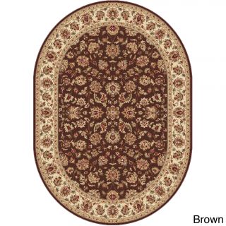 Rhythm 105370 Traditional Area Rug (5 3 X 7 3 Oval) (Varies based on option selectedSecondary Colors Beige, brown, green, blueShape OvalTip We recommend the use of a non skid pad to keep the rug in place on smooth surfaces.All rug sizes are approximate