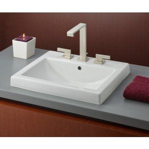 Cheviot 1190 WH 8 Allure Semi Recessed Basin with 8 Faucet Drilling