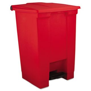 Rubbermaid Red Fire Safe Plastic Step On Receptacle 12 Gallon