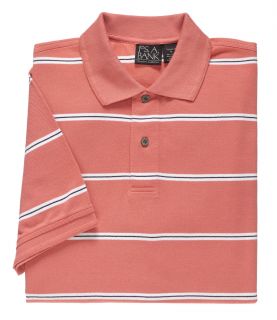 Traveler Tailored Fit Short Sleeve Patterned Polo by JoS. A. Bank Mens Dress Sh
