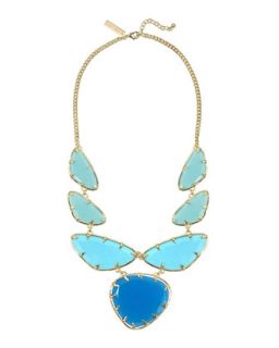 Marisol Triangle Bib Necklace, Turquoise