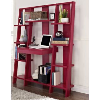 Altra Ladder Bookcase with Desk 9802096/9802196 Finish Red
