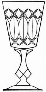 Tiffin Franciscan Dartmouth (Round Foot) Water Goblet   Stem #17442, Round Foot
