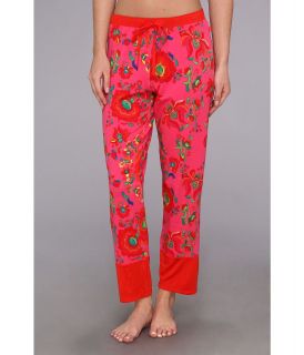 Josie Boho Chic Printed Jersey Crop Pajama Pant Womens Pajama (Pink)