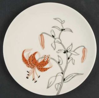 Franciscan Tahoe Bread & Butter Plate, Fine China Dinnerware   Orange Tiger Lili