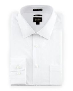 Tonal Dot Dobby Dress Shirt, White
