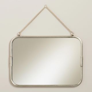 Matte Silver Hanging Mirror   World Market