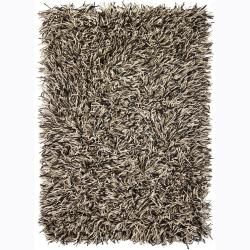 Handwoven Multicolored Mandara Flat Cut Pile New Zealand Wool Rug (9 X 13) (Black, grey, ivoryPattern Shag Tip We recommend the use of a  non skid pad to keep the rug in place on smooth surfaces. All rug sizes are approximate. Due to the difference of m