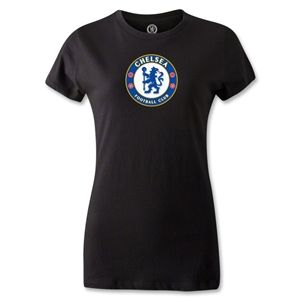 hidden Chelsea Crest Womens T Shirt (Black)