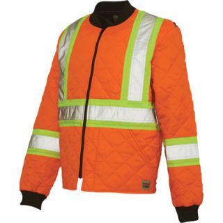 Work King Class 2 High Visibility Trucker Jacket   Orange, Medium, Model# S43211