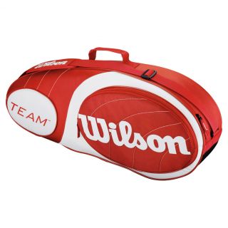 Wilson Team 3 Pack Tennis Bag Red and White