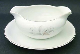 Kaysons Golden Rhapsody Gravy Boat with Attached Underplate, Fine China Dinnerwa