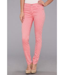 James Jeans James Twiggy Stripe Faux Front Pocket Legging in Flamingo Stripe Womens Casual Pants (Pink)