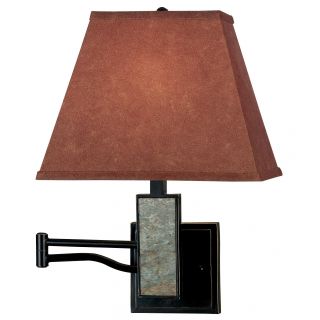 Dobbin Wall Swing Arm Cinimmon Shade Lamp