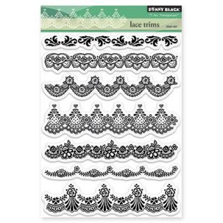 Penny Black Clear Stamps 5 X7.5 Sheet   Lace Trims