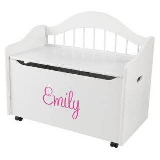 Kidkraft Limited Edition Personalised White Toy Box   Pink Emily