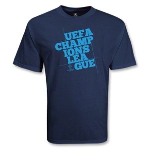 Euro 2012   UEFA Champions League Big Block Logo T Shirt (Navy)