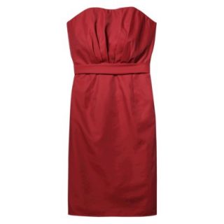 TEVOLIO Womens Taffeta Strapless Dress   Stoplight Red   4