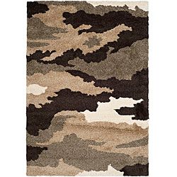 Hand woven Ultimate Beige/ Brown Shag Rug (8 X 10)