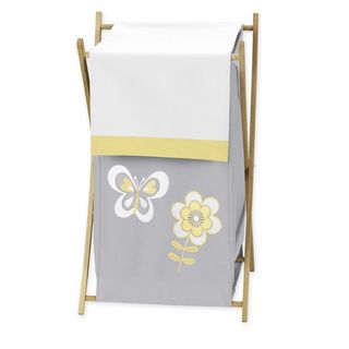 Sweet Jojo Designs Mod Garden Laundry Hamper (Grey/ white/ yellowImported )
