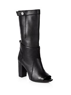 3.1 Phillip Lim Issa Leather Mid Calf Boots   Black