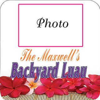 Backyard Luau Personalized Photo Coasters