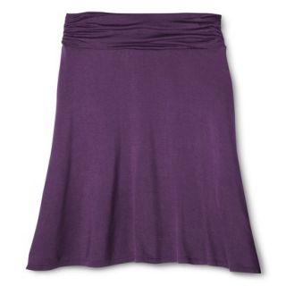 Merona Womens Jersey Knit Skirt   Plum Cream   XXL
