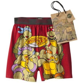 Mens Teenage Mutant Ninja Turtles Boxers with Free Gift Bag   Red S