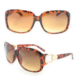 Womens 7075 Brown Python Plastic Square Sunglasses