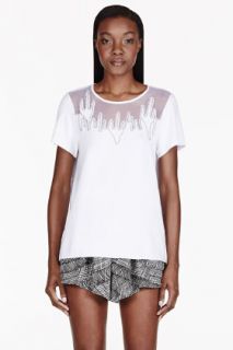 Diesel White Silver Beaded T_cere T_shirt