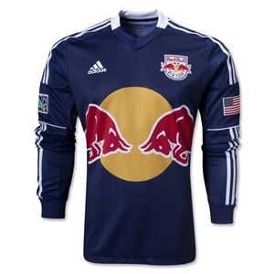 adidas New York Red Bulls 2013 Authentic LS Secondary Soccer Jersey