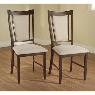 Calista Espresso/ Beige Dining Chairs (set Of 2)