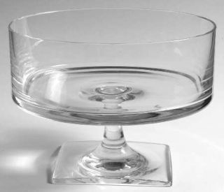 Rosenthal Largo (Linear) Round Bowl   Stem# 3200, Linear, Clear,Square Base