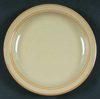 Dansk Sirocco Khaki Salad Plate, Fine China Dinnerware   Khaki Rim, White Center