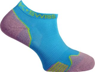 Womens K Swiss KS60157 (3 Pairs)   Fiji Blue/Optic Yellow Socks