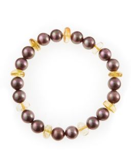 Aubergine Pearl Bracelet