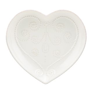 French Perle White Heart Dish